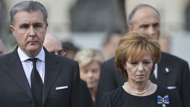Principesa Margareta si Radu Duda, afara din Palatul Elisabeta