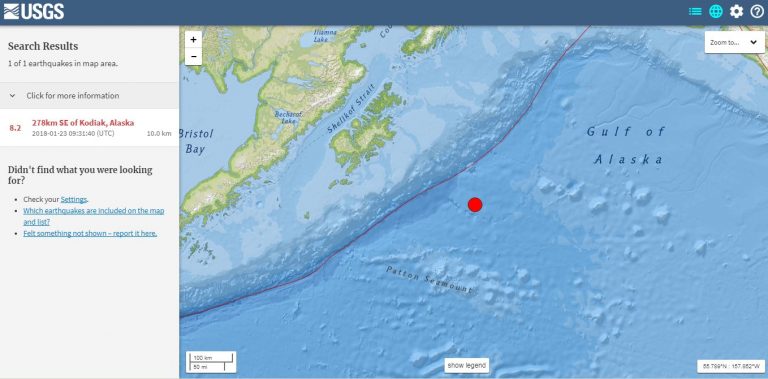 UPDATE Cutremur de 7.9 grade pe Richter in Alaska. E alerta de tsunami!