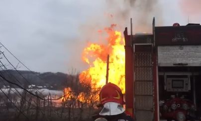 Incendiu la o teava de gaz, in Gorj