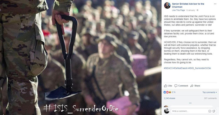 Pentagonul: Ucideti ISIS cu cazmaua