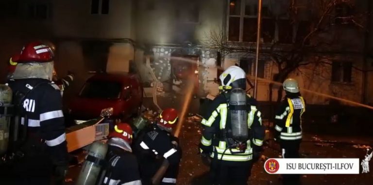 Explozie si incendiu la un restaurant din Capitala. Efectele, surprinse in imagini