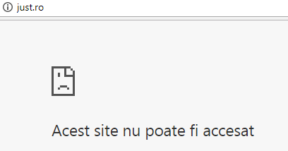Site-ul Ministerului Justitiei, nefunctional