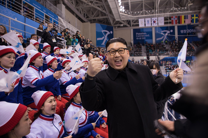 JO 2018: Sosia lui Kim Jong-un in fata majoretelor nord-coreene