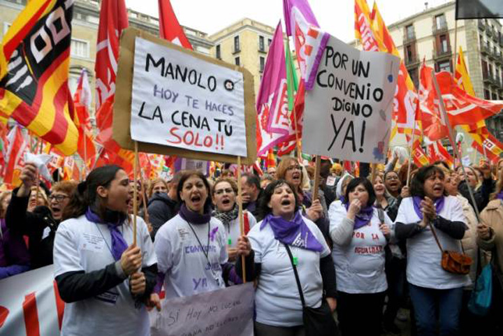 Greva feminista in Spania