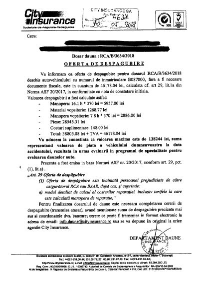 Servicii de calitate oferite de City Insurance pentru cei prejudiciati de proprii asigurati RCA