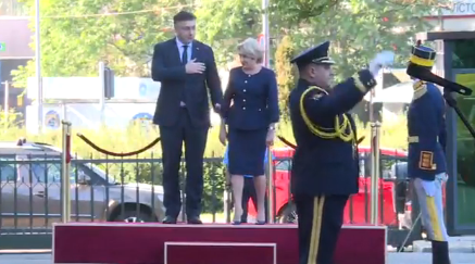Dancila, pas gresit la intampinarea omologului croat, la Palatul Victoria (VIDEO)