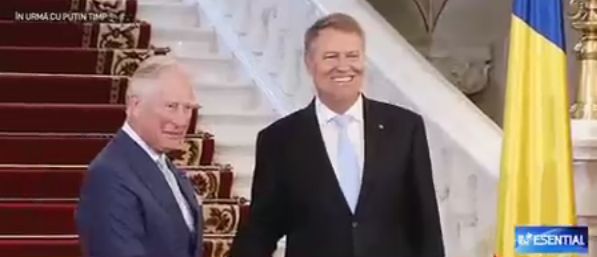 Printul Charles, zambitor la sosirea la Palatul Cotroceni