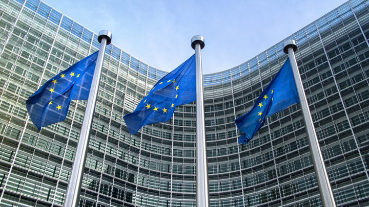 European Union flags near European commission - Ziarul National