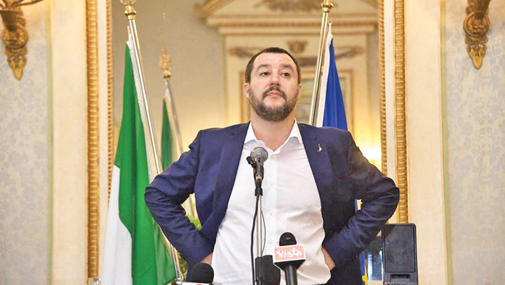 Italian Minister of the Interior Matteo Salvini in Genoa - Ziarul National