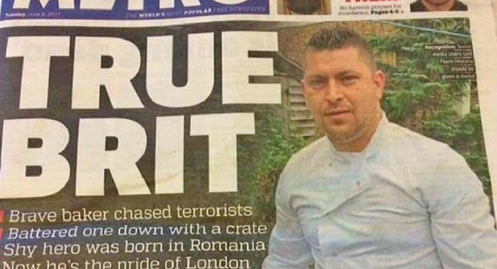 „Eroul cu facalet”, decorat de Regina Marii Britanii