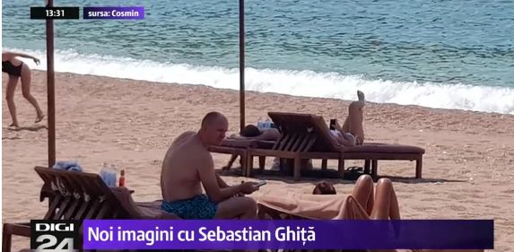 Sebastian Ghita, pozat la plaja
