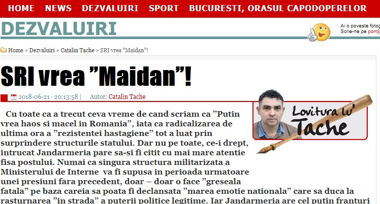 „National” avertiza inca din iunie: „SRI vrea maidan!”