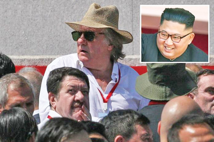 Kim defileaza cu Depardieu, nu cu rachete