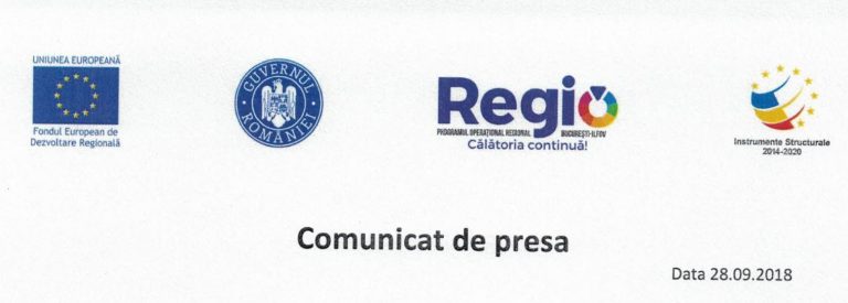 Comunicat de presa Finanțare nerambursabilă pentru proiectul „Creșterea eficienței energetice pentru Liceul Tehnologic „Cezar Nicolau” Cod SMIS 118576