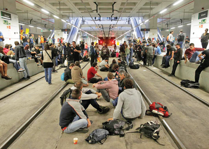 Separatistii catalani paralizeaza traficul