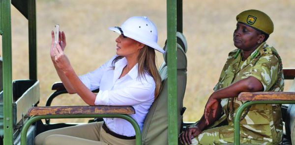 Casca coloniala, Melania gafeaza in Africa