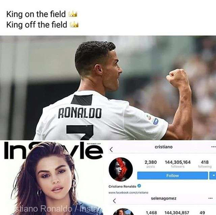 Ronaldo a driblat-o pe Selena Gomez