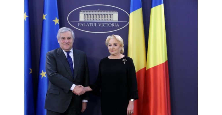 Presedintele PE, la Palatul Victoria. Dancila a asigurat ca Romania e pregatita sa preia sefia Consiliului UE
