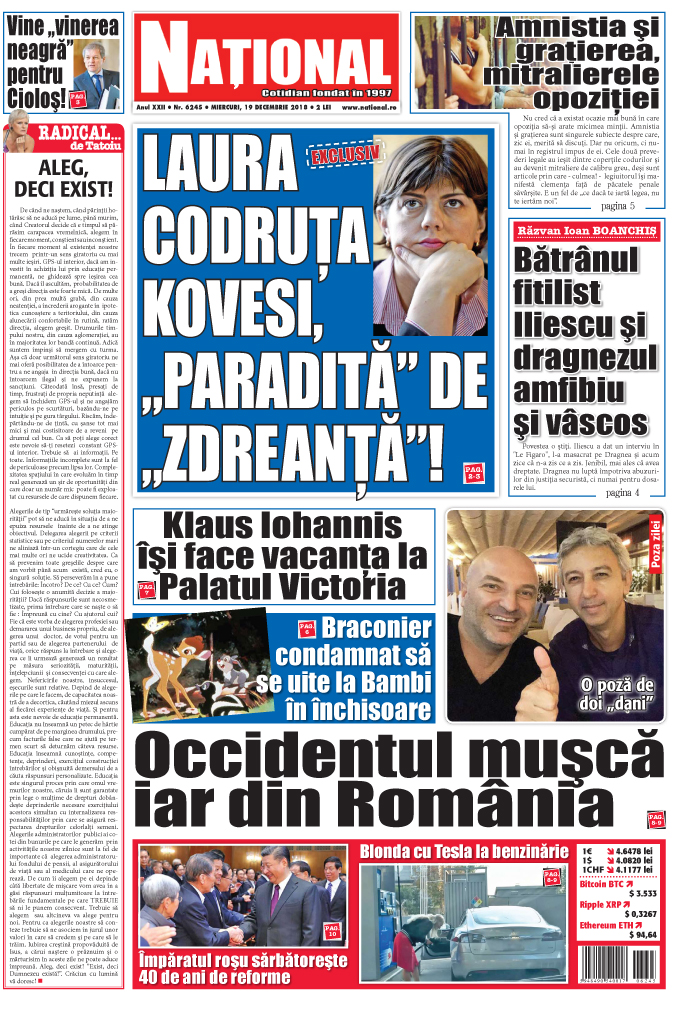 Editia tiparita 20 decembrie 2018