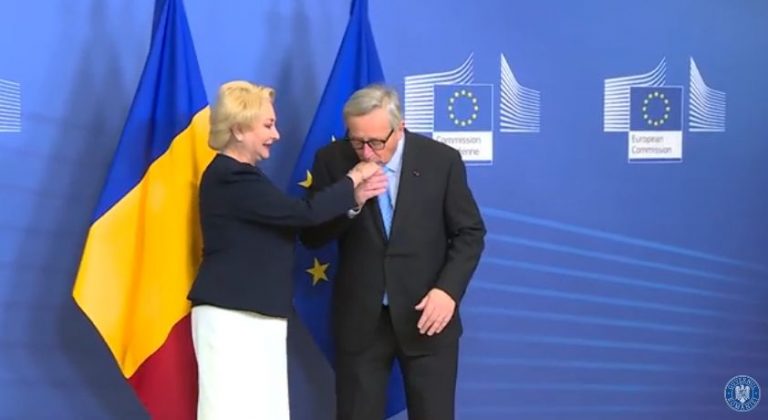 Dancila s-a intalnit cu Juncker la Bruxelles (VIDEO)