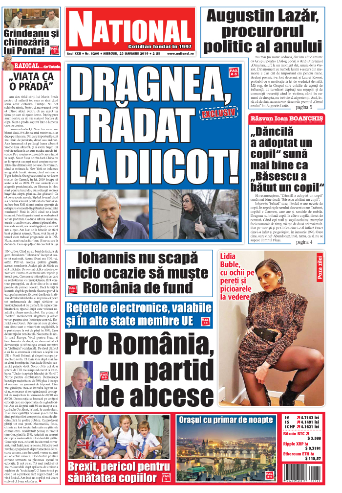 Editia tiparita 23 ianuarie 2019
