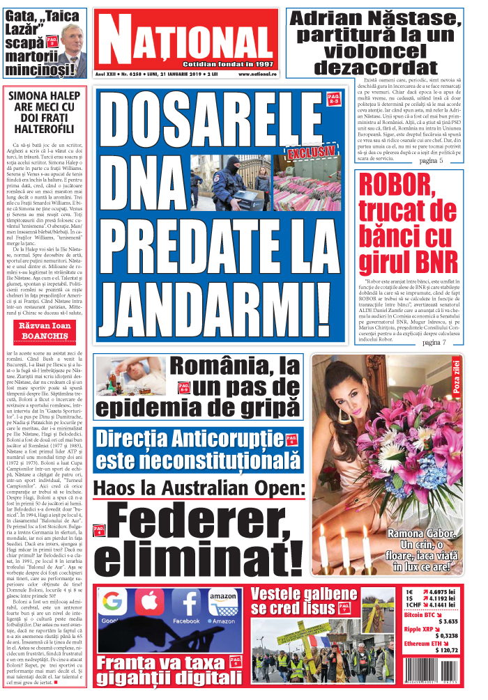 Editia tiparita 21 ianuarie 2019