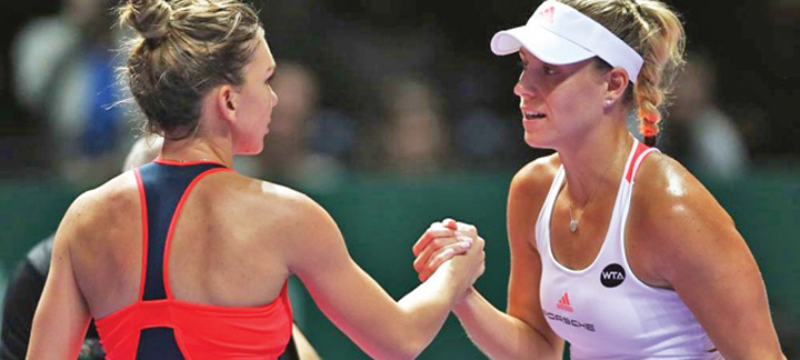 Kerber ii sufla in ceafa Simonei Halep