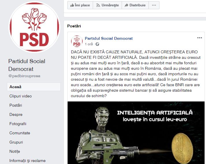 PSD, sageti catre BNR: „cresterea euro este artificiala! Ce face BNR?”