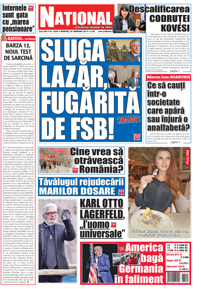 Editia tiparita 20 februarie 2019