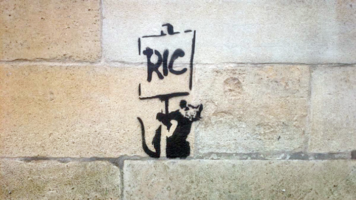 Misteriosul Bansky, sustinator al „Vestelor galbene”