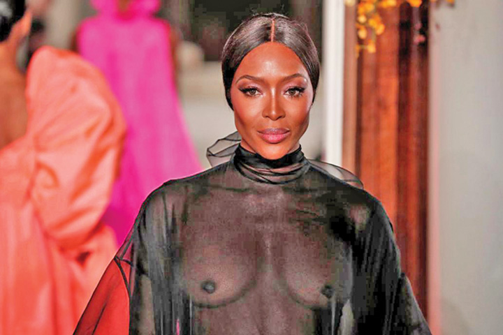 Naomi Campbell a luat teapa la Dresda