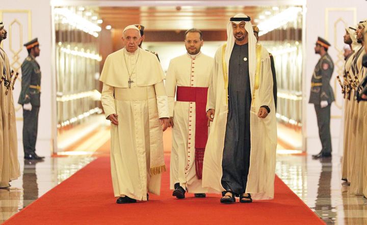 Papa Francisc, in Emirate: “Am venit aici ca un frate”