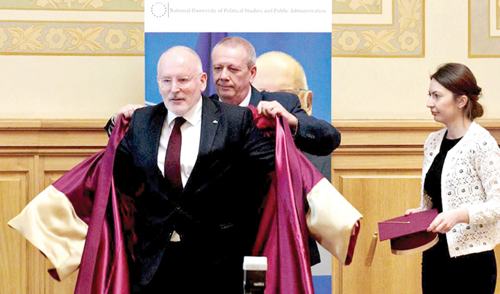Un tablou de George Soros: Timmermans si slugarnicia romaneasca