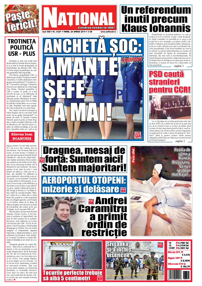 Editia tiparita 26 aprilie 2019