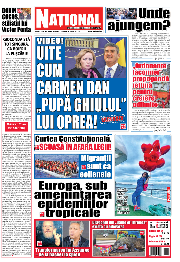 Editia tiparita 16 aprilie 2019