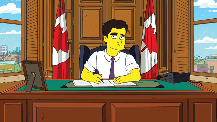 Premierul Canadei a ajuns la Familia Simpson