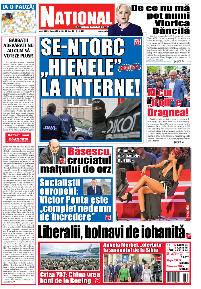 Editia tiparita 23 mai 2019
