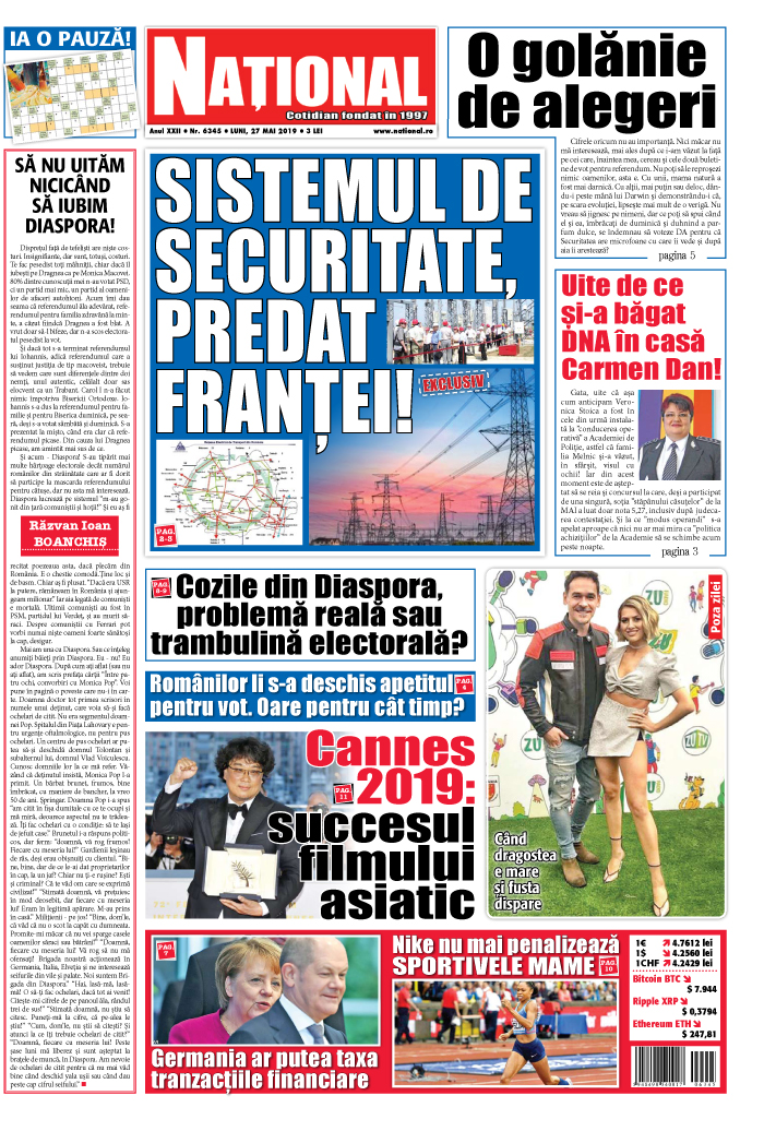 Editia tiparita 27 mai 2019