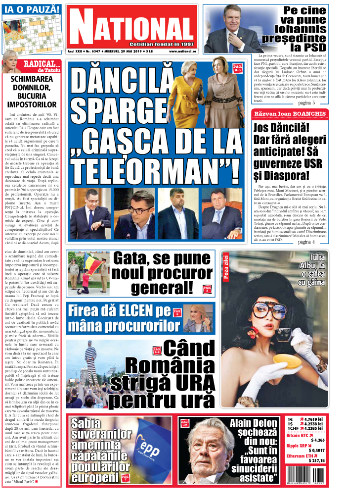 Editia tiparita 29 mai 2019