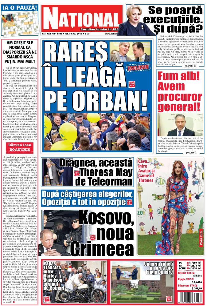 Editia tiparita 30 mai 2019