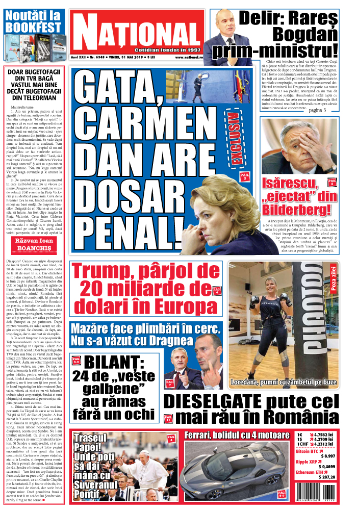 Editia tiparita 31 mai 2019