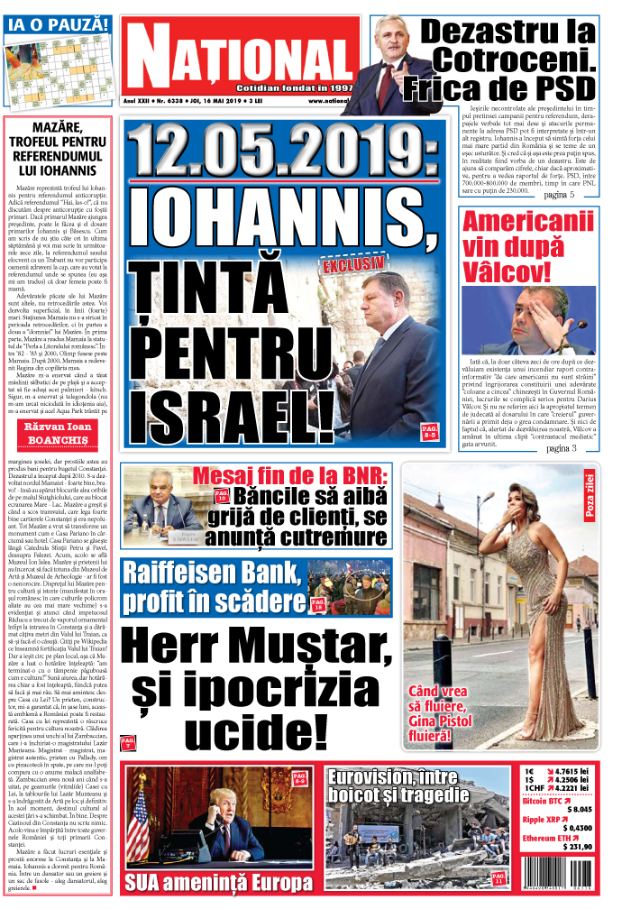 Editia tiparita 16 mai 2019