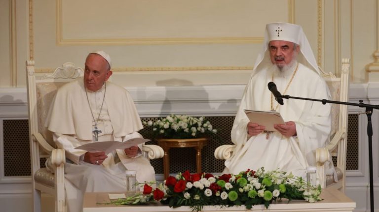 Patriarhul Daniel, la intalnirea cu Papa Francisc: Predecesorii nostri ne cheama astazi si pe noi sa aparam si sa promovam credinta in Hristos si valorile crestine