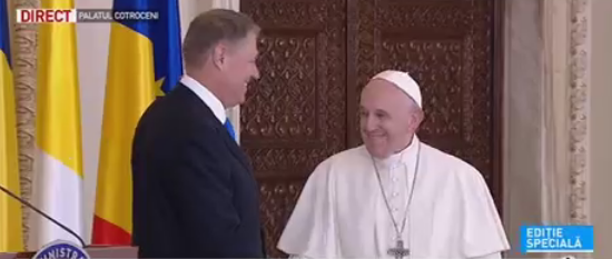 Iohannis, discurs in fata Papei Francisc. Referire la Gradina Maicii Domnului