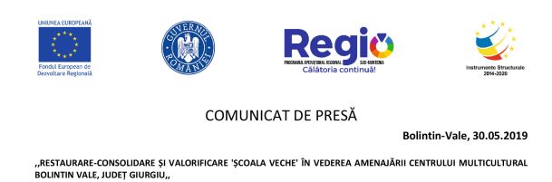 “RESTAURARE-CONSOLIDARE ŞI VALORIFICARE ‘SCOALA VECHE’ ÎN VEDEREA AMENAJĂRII CENTRULUI MULTICULTURAL BOLINTIN VALE, JUDEŢ GIURGIU”