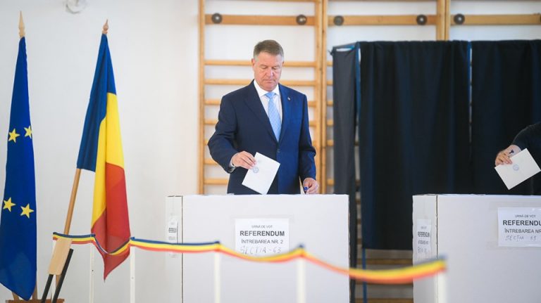 Presedintele Iohannis a votat: astazi puteti sa incepeti sa schimbati Romania