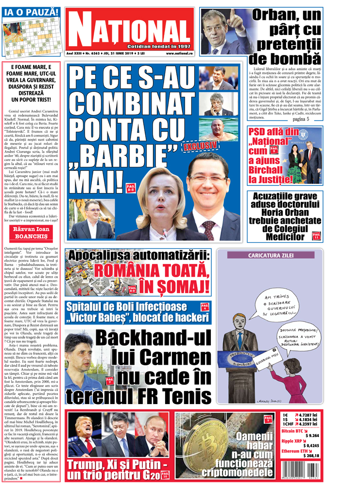 Editia tiparita 21 iunie 2019