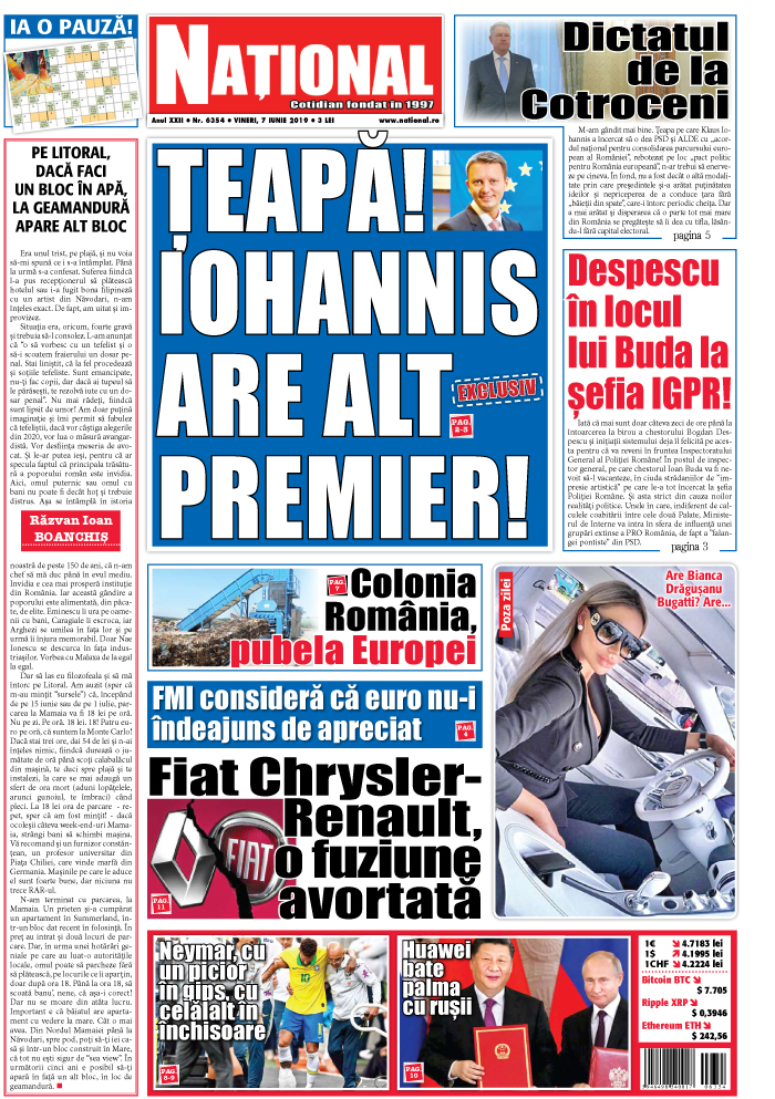 Editia tiparita 7 iunie 2019