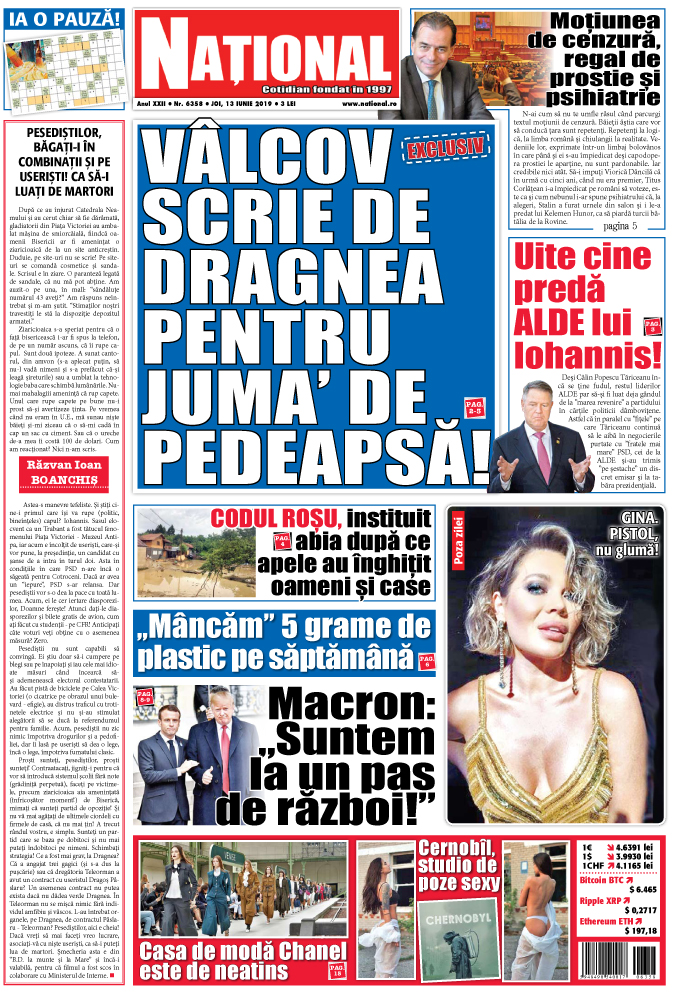 Editia tiparita 13 iunie 2019