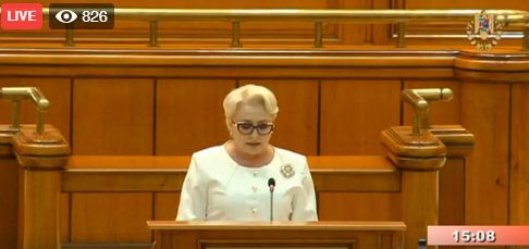 Dancila acuza amatorismul Opozitiei: Propuneti daramarea unui Guvern fara a veni cu ceva nou